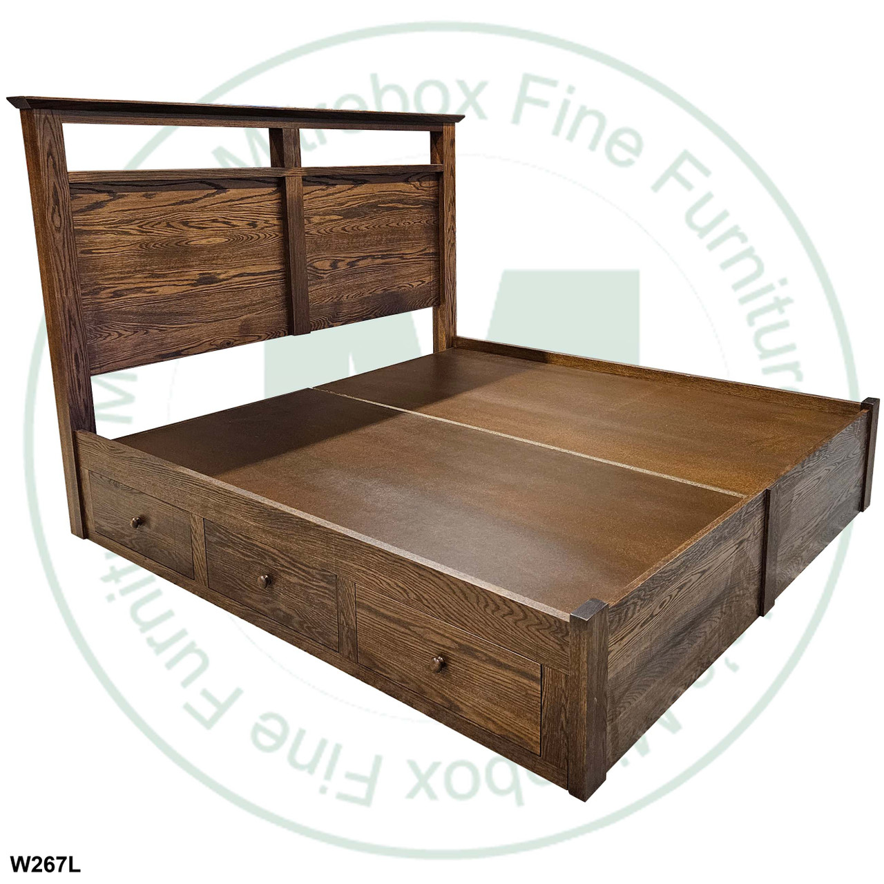 Wormy Maple King Dakota Platform Bed 
