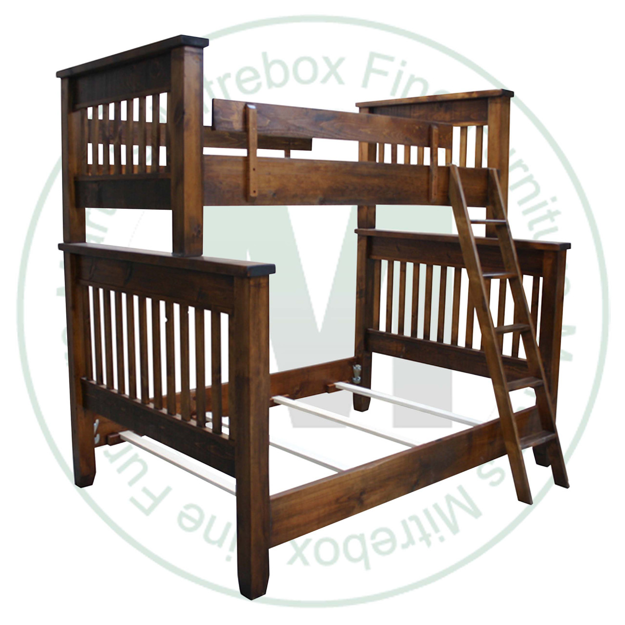 Wormy Maple Dakota Bunk Bed Queen Over Queen