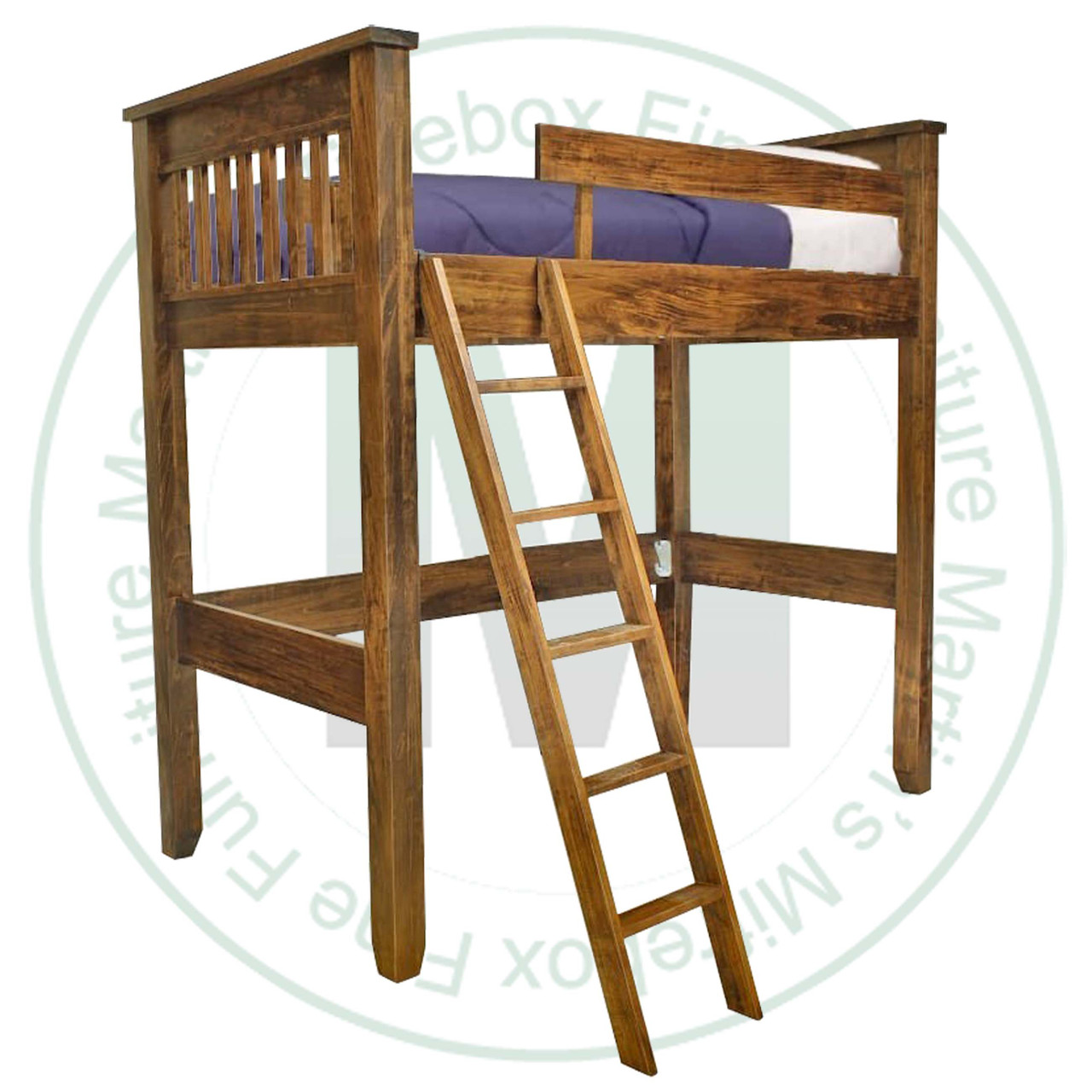 Wormy Maple Dakota Double Loft Bed