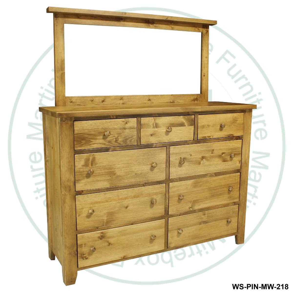 Maple Dakota 9 Drawer Dresser
