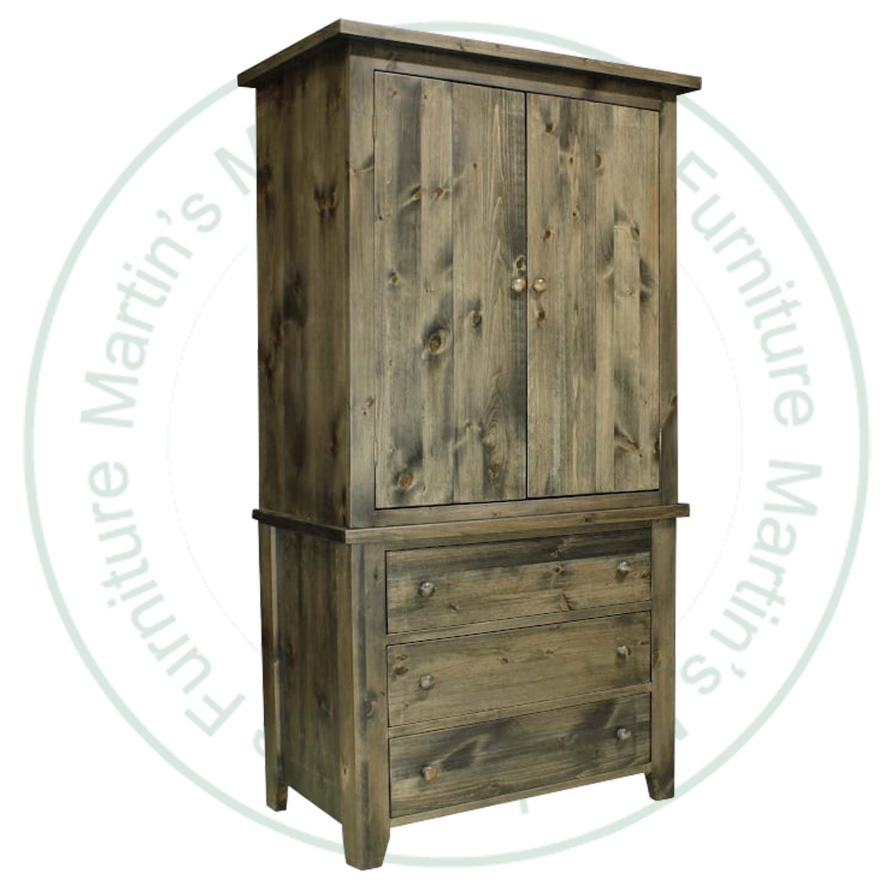 Wormy Maple Dakota Bifold Door Armoire