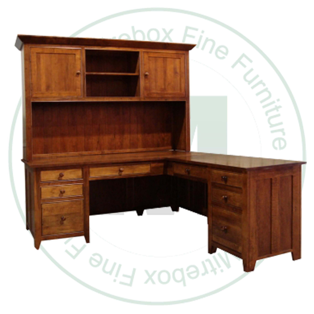 Maple A Series Home Office Desk With 7 Drawers And Hutch