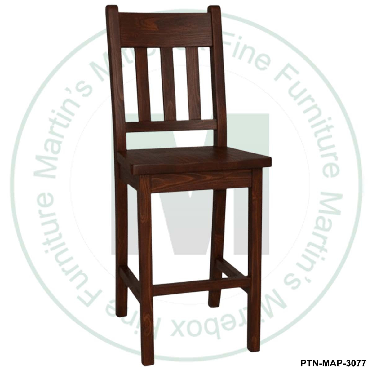 Maple Dakota 30'' Slat Back Bar Chair