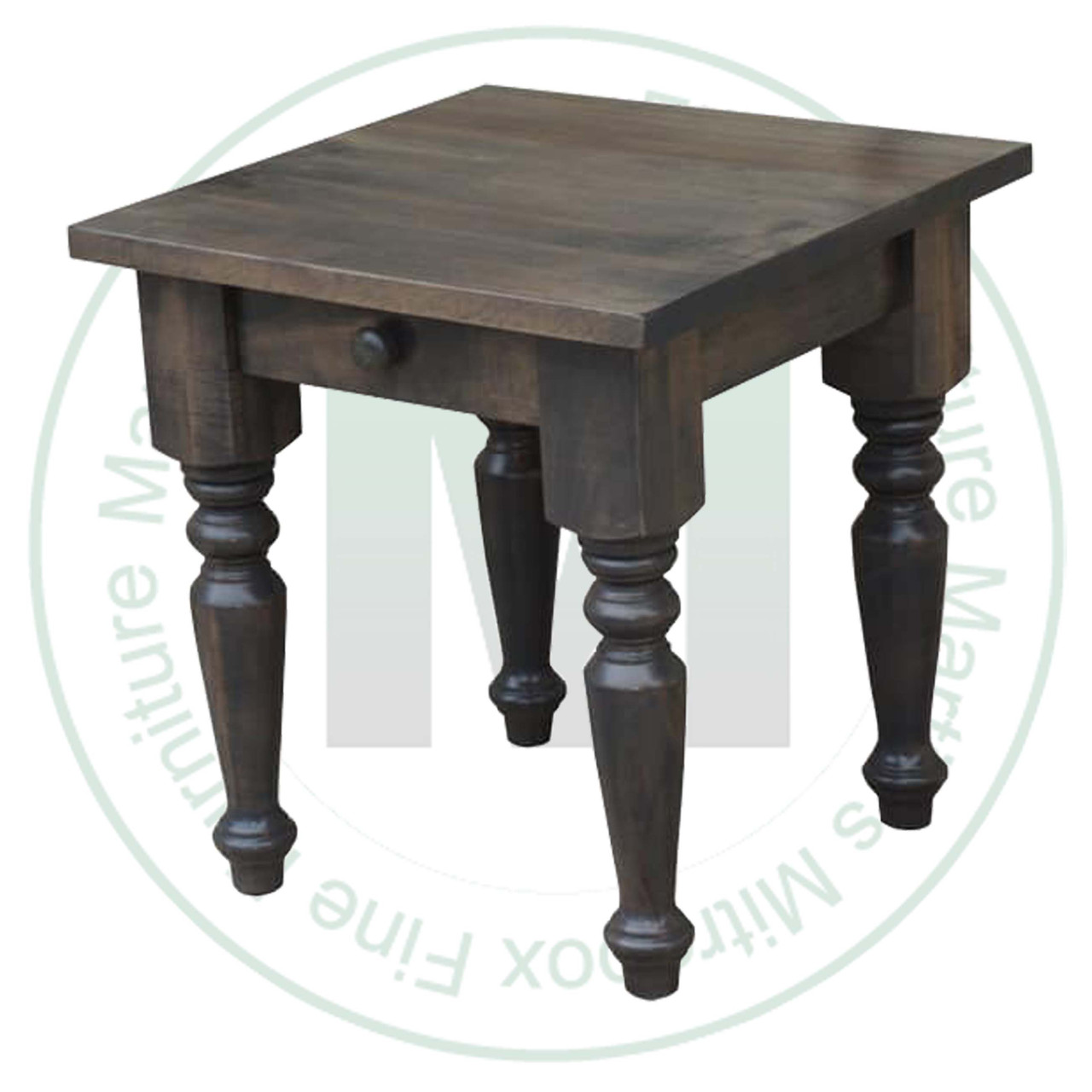 Maple Nith River End Table With 3 1/2'' Turned Legs