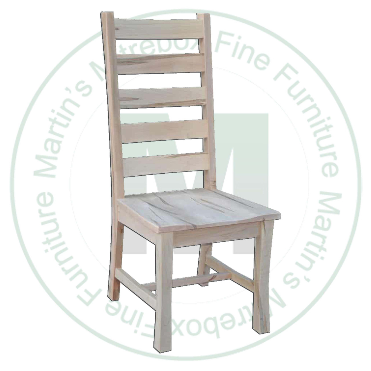 Wormy Maple Royal Ladderback Side Chair 18'' Deep x 43'' High x 19'' Wide