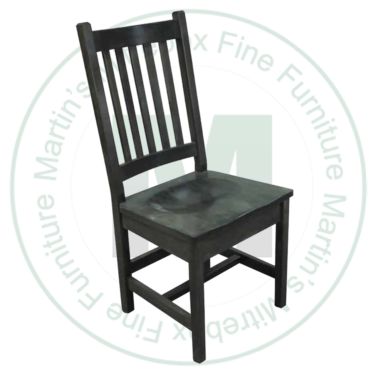 Wormy Maple Lowback Shaker Side Chair 17'' Deep x 40'' High x 18'' Wide