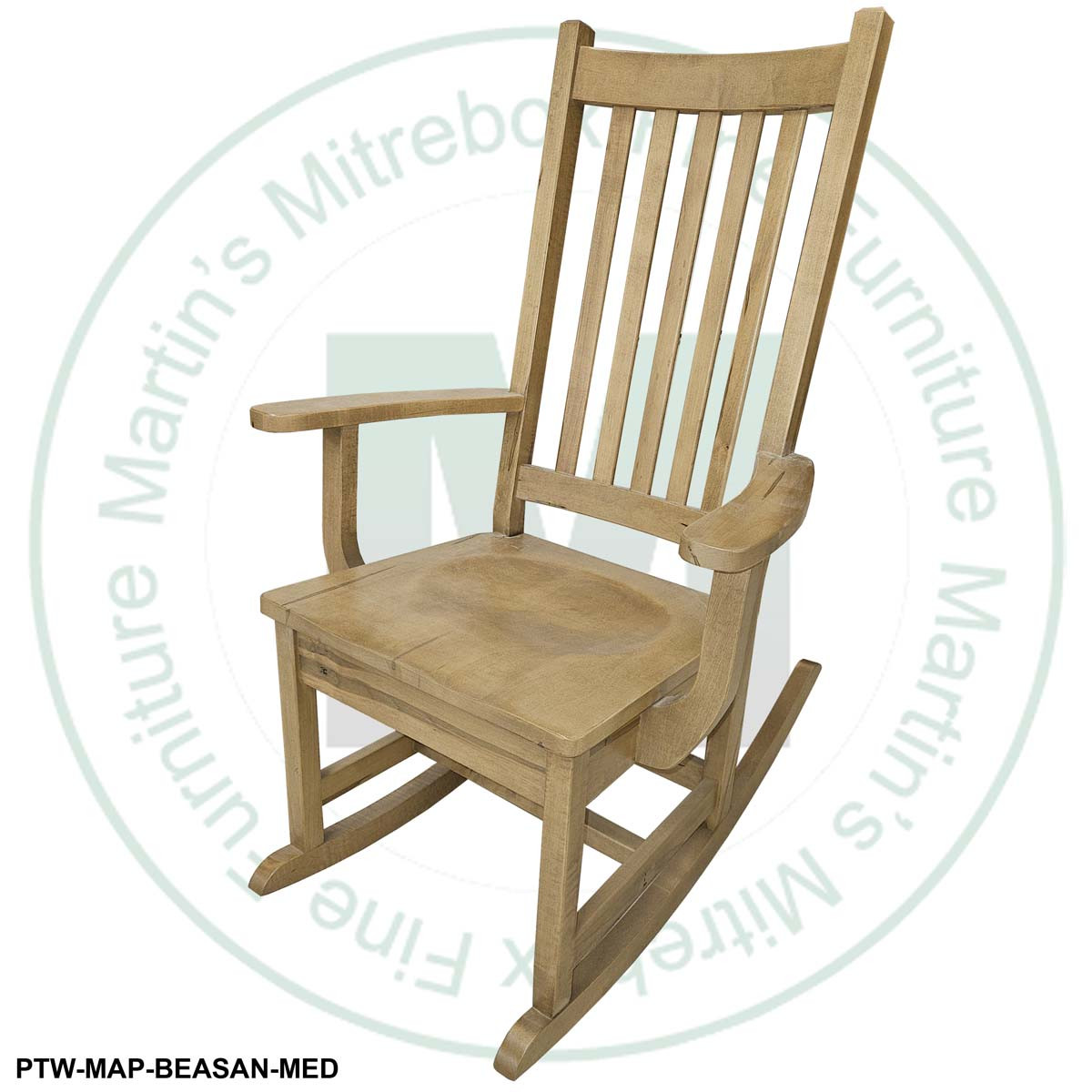 Wormy Maple Shaker Rocker 16.5''D x 39''H x 24.5''W