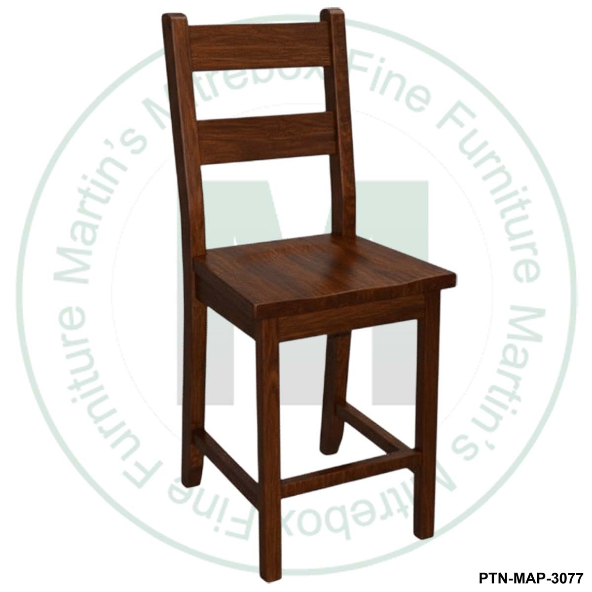 Wormy Maple Dakota 24'' Ladder Back Bar Chair