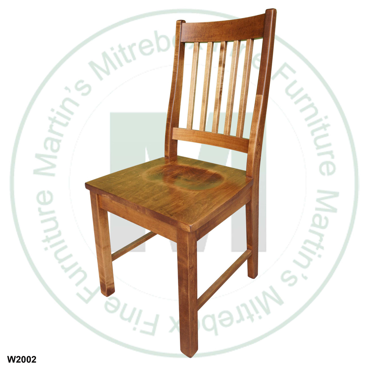 Maple Mini Mission Side Chair Has Wood Seat