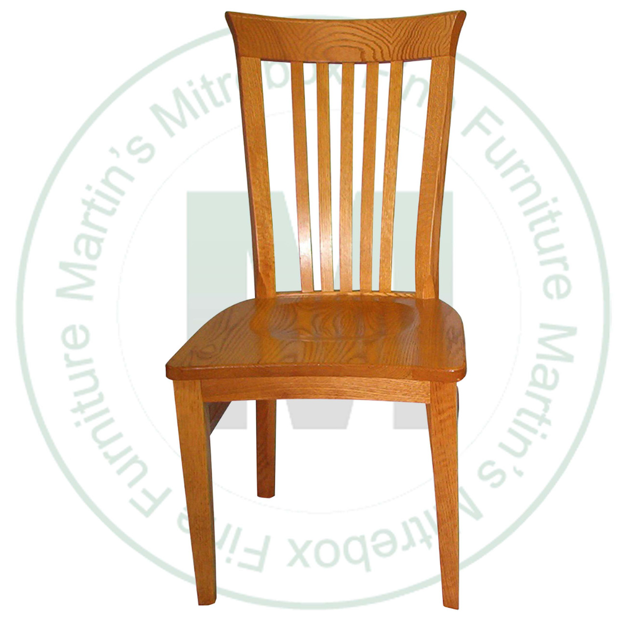 Oak Athena Side Chair Has Wood Seat