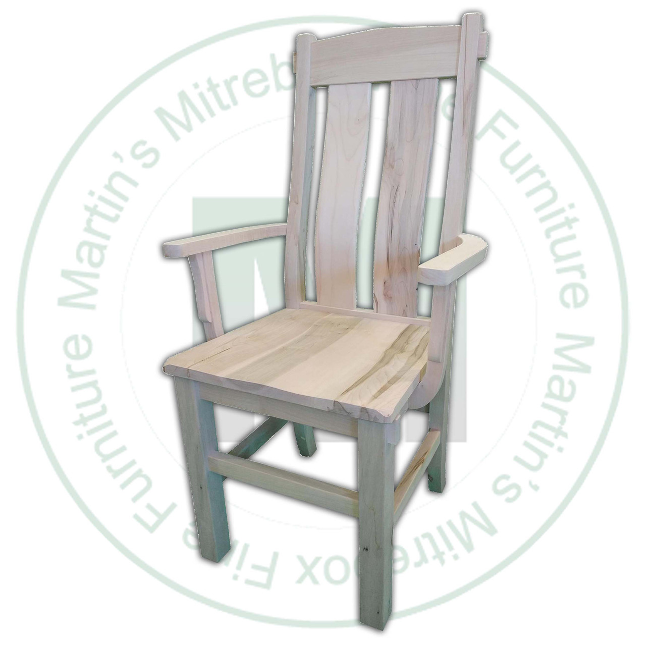 Oak Clifford Arm Chair Has Wood Seat