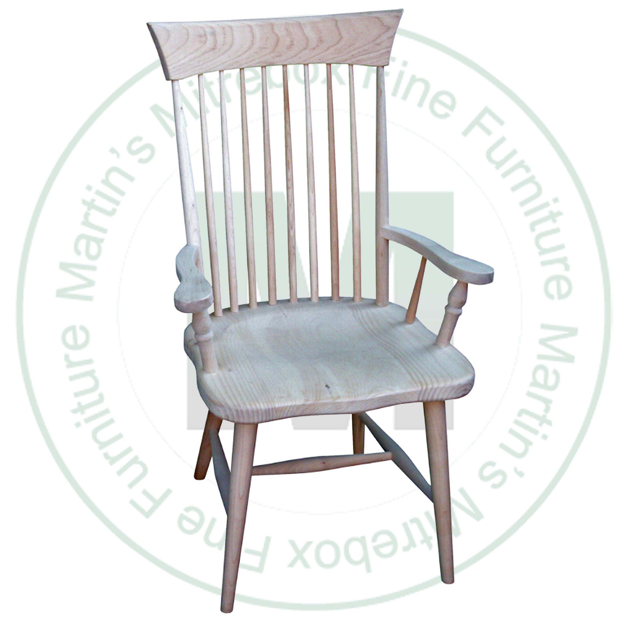 Oak City Arm Chair Has Wood Seat