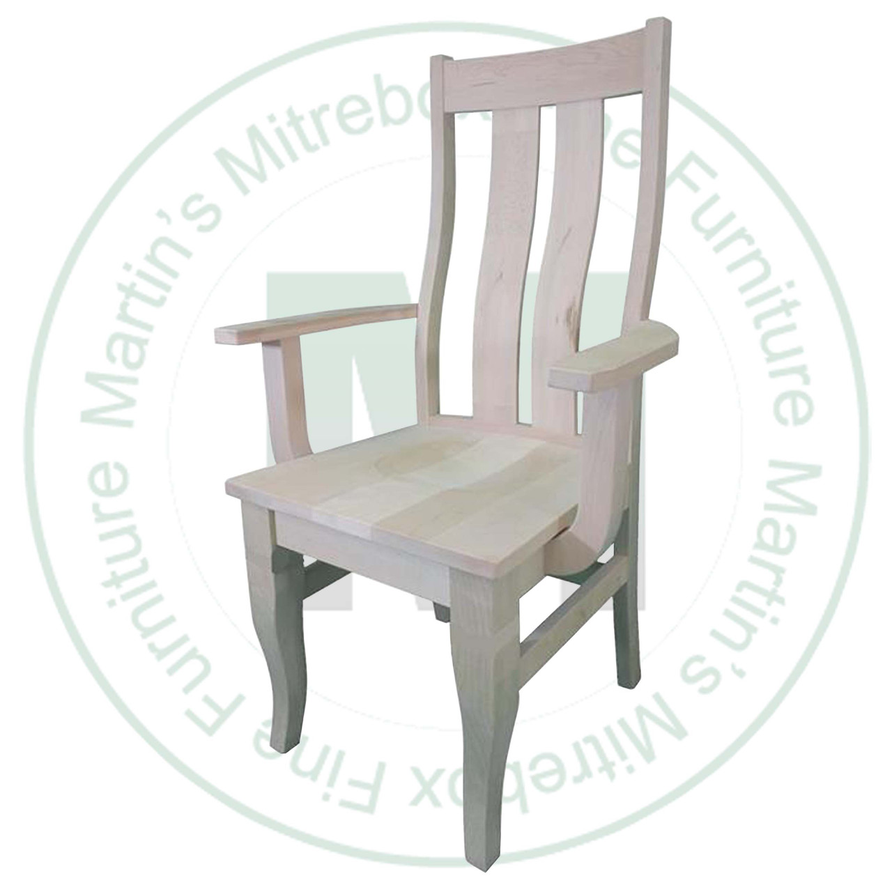 Oak Thomson Arm Chair Has Wood Seat