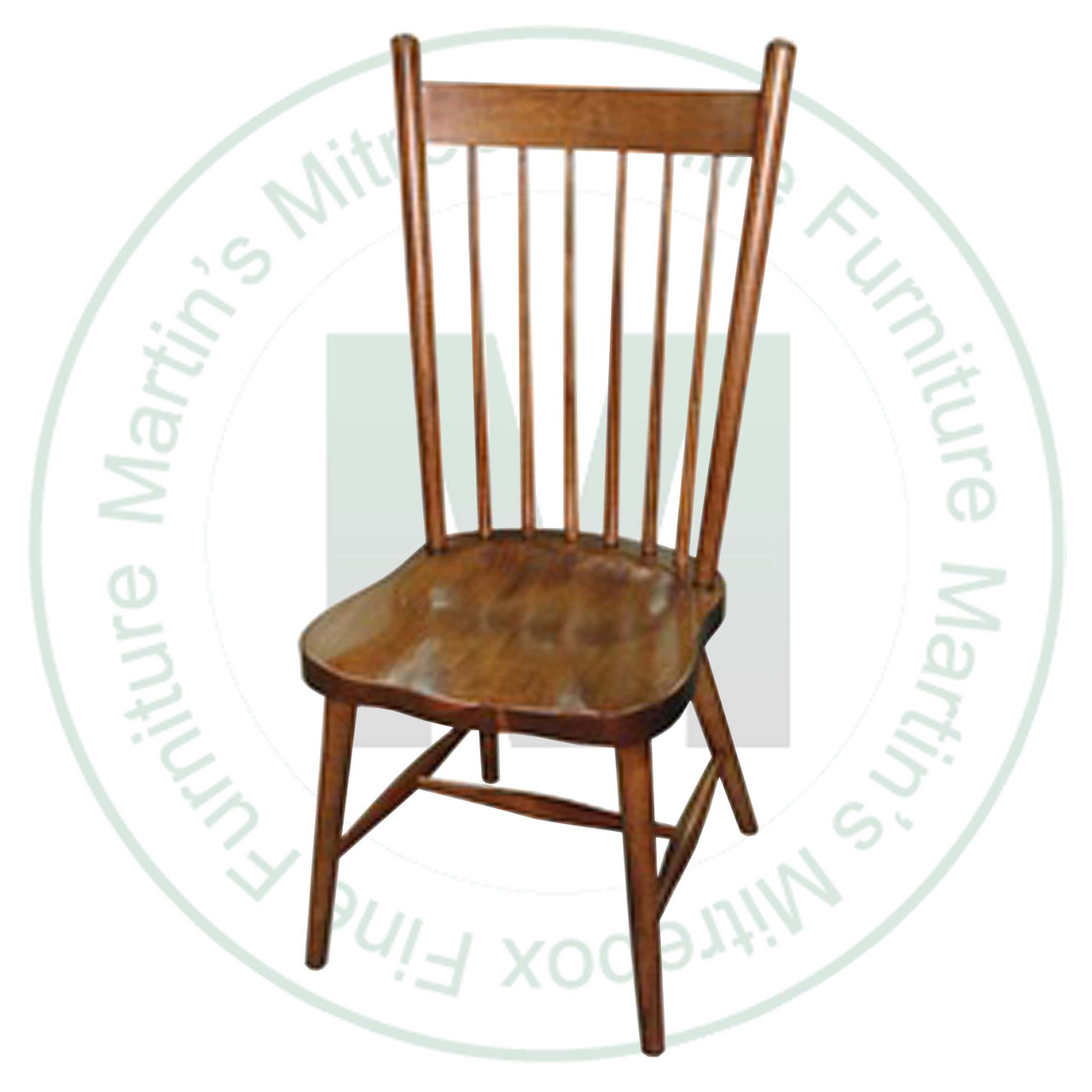 Oak Rustic Farm House Side Chair Has Wood Seat
