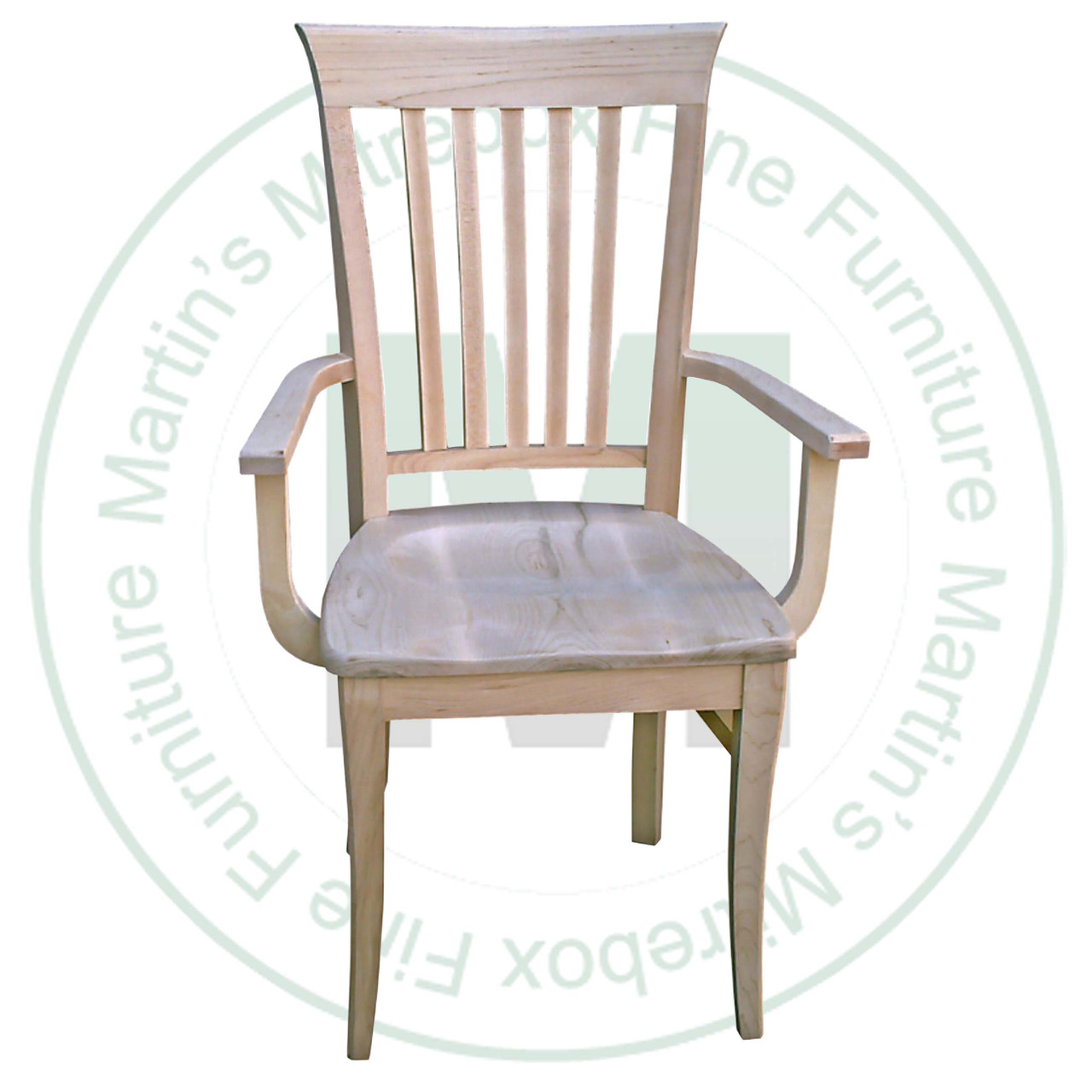 Oak Trent Arm Chair Has Wood Seat