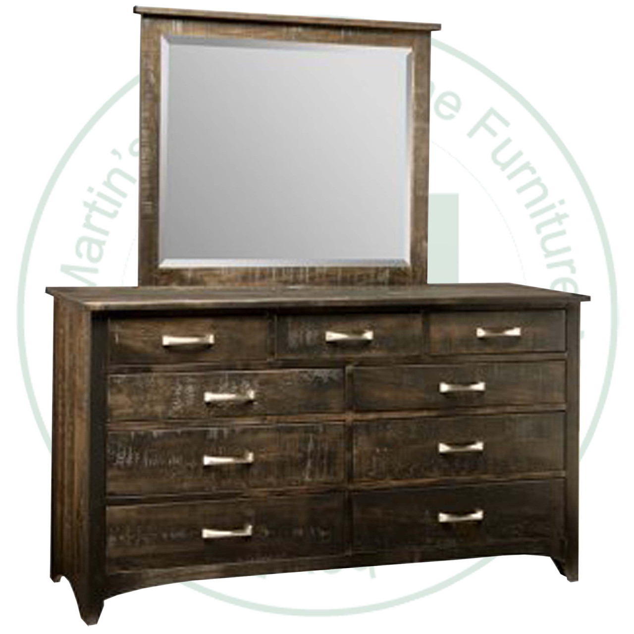 Wormy Maple Bancroft Dresser 19''D x 65''W x 36''H With 9 Drawers