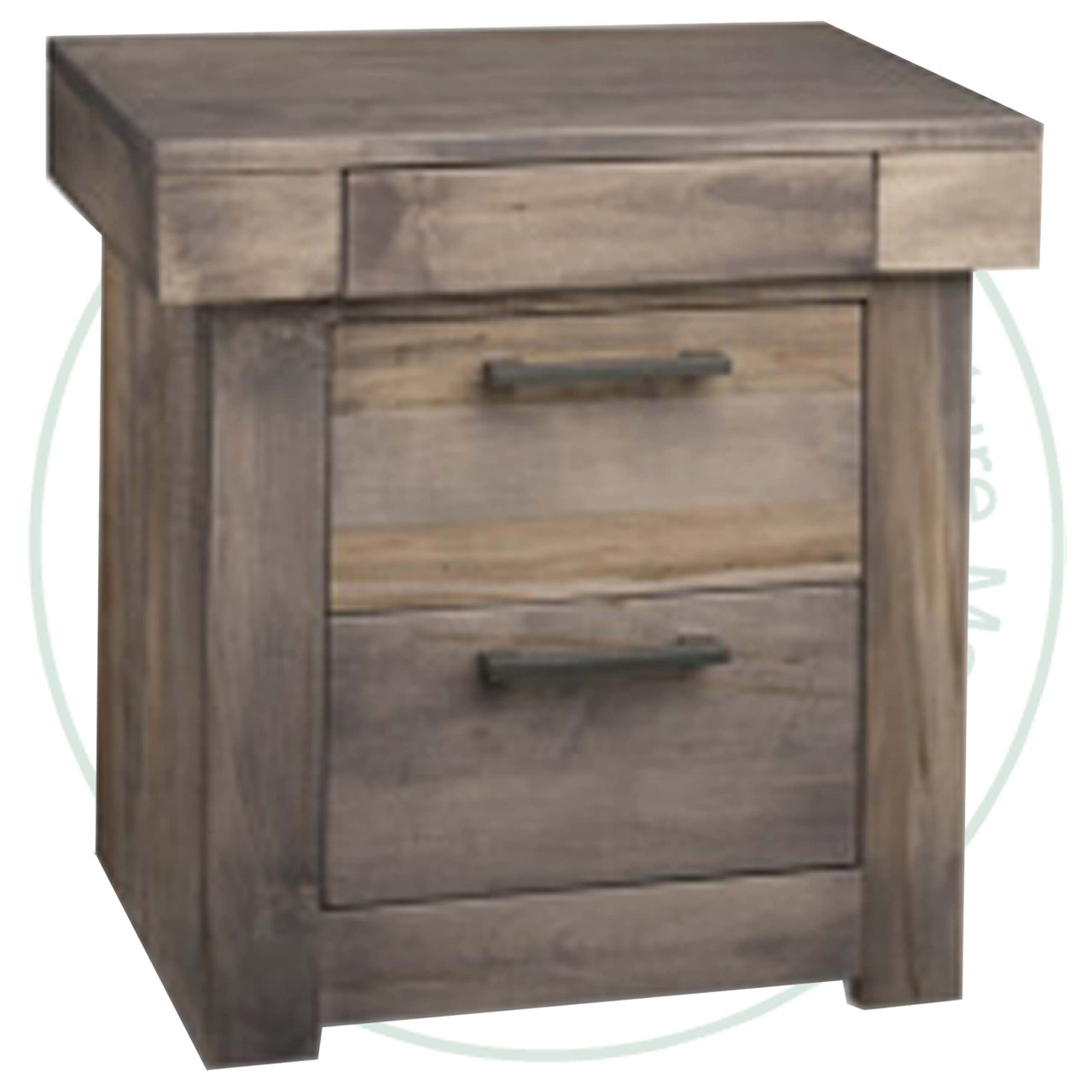 Wormy Maple Baxter 3 Drawer Nightstand 19''D x 28''W x 28.5''H With Power Management