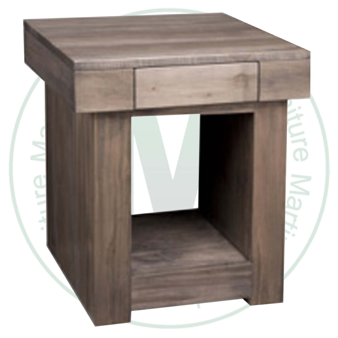 Wormy Maple Baxter End Table 23''D x 13''W x 26''H With 1 Drawer