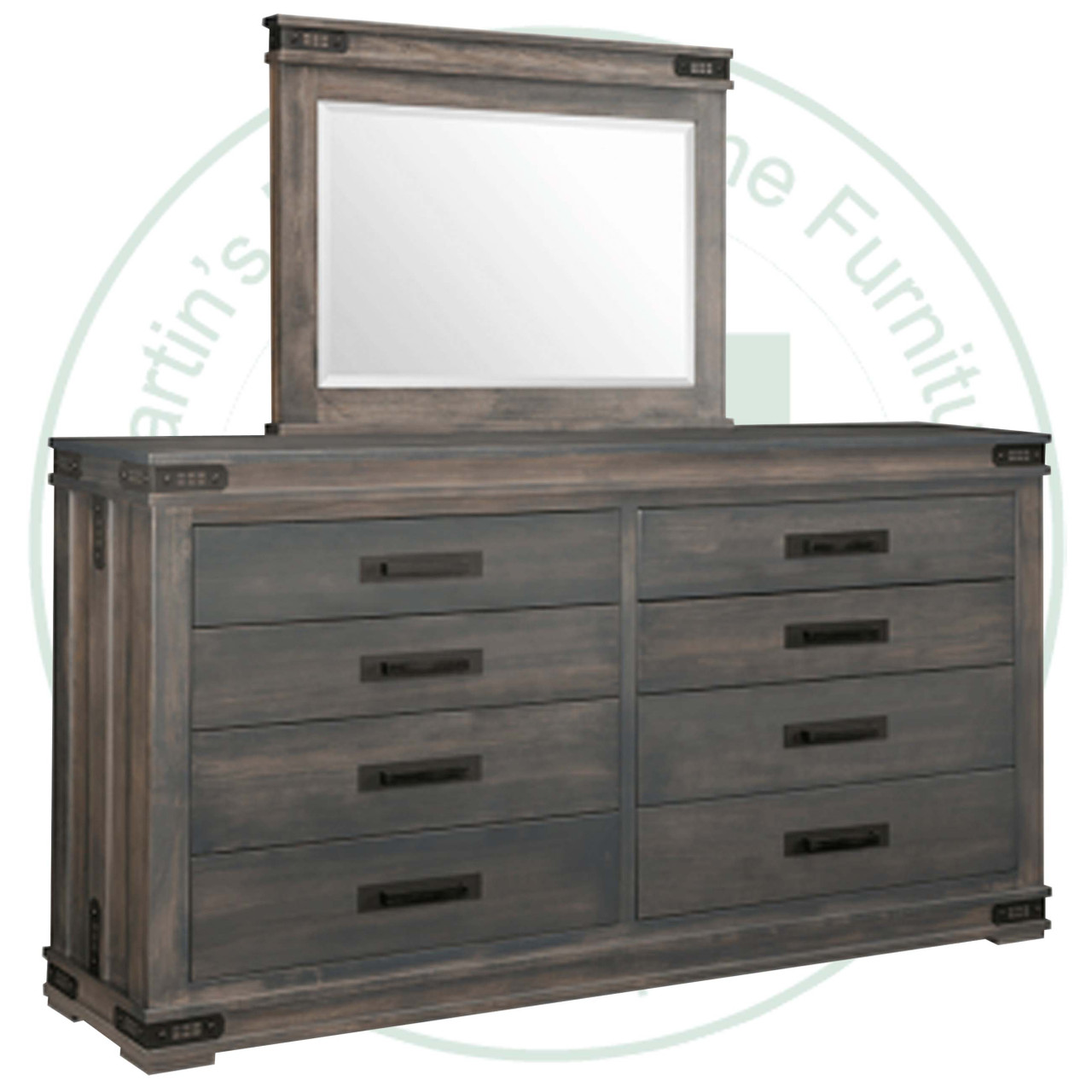 Wormy Maple Gastown Long High Dresser 18.5''D x 72.5''W x 44.5''H With 8 Drawers