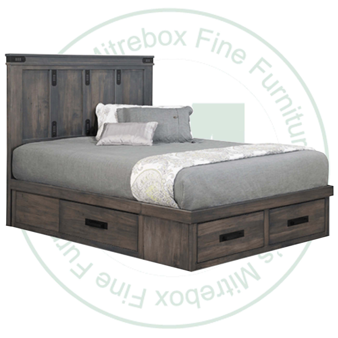 Wormy Maple Gastown 4 Drawer Queen Condo Bed