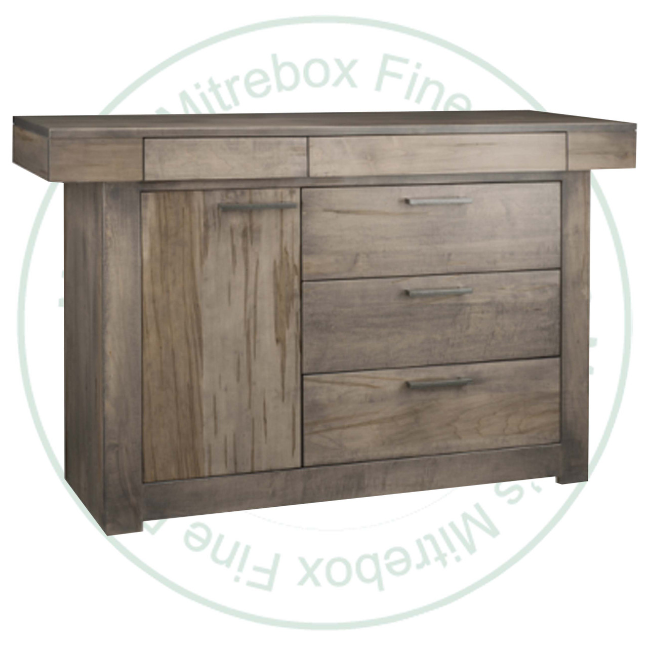 Wormy Maple Baxter Sideboard 19''D x 63.5''W x 37.5''H With 5 Drawers And 1 Door.