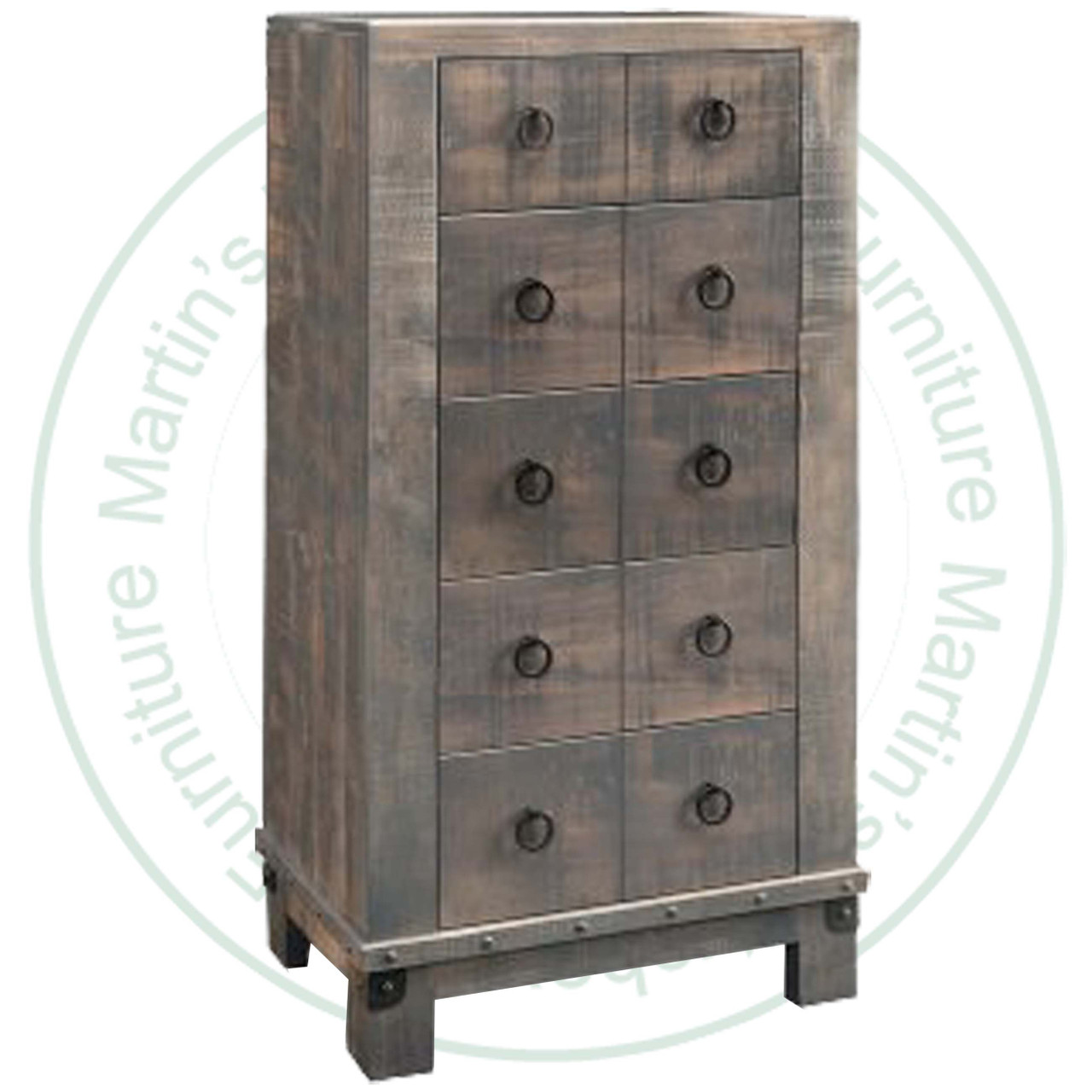 Wormy Maple Barrelworks Lingerie Chest 18 5/8''D x 28''W x 52 3/4''H