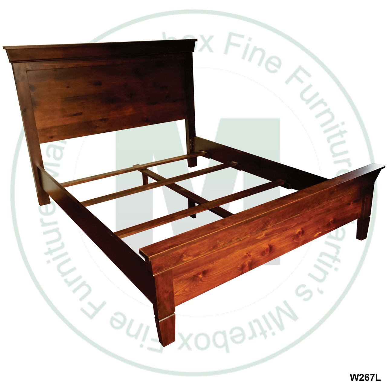 Wormy Maple Kensington Queen Bed With Low Footboard