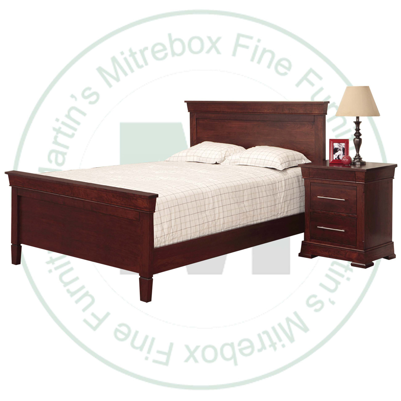 Wormy Maple Kensington Queen Bed With High Footboard