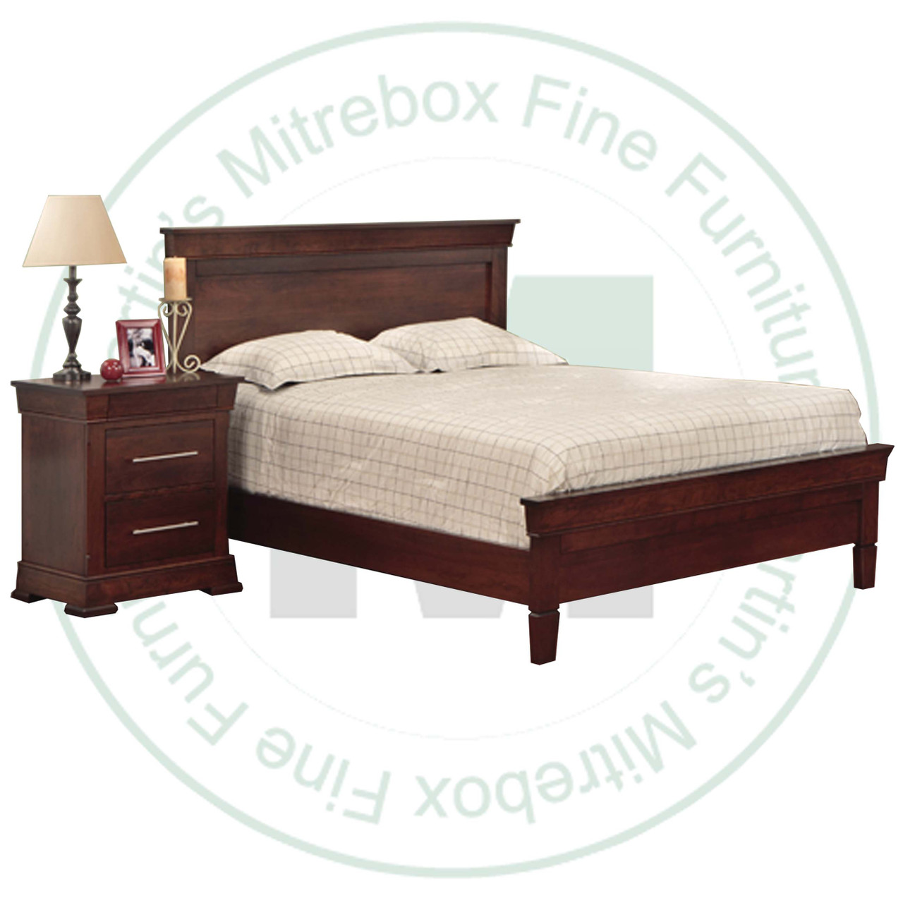 Wormy Maple Kensington King Bed With Low Footboard