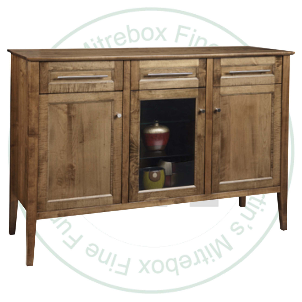 Wormy Maple Stockholm Sideboard 19.5''D x 59''W x 42''H With 3 Drawers And 3 Doors