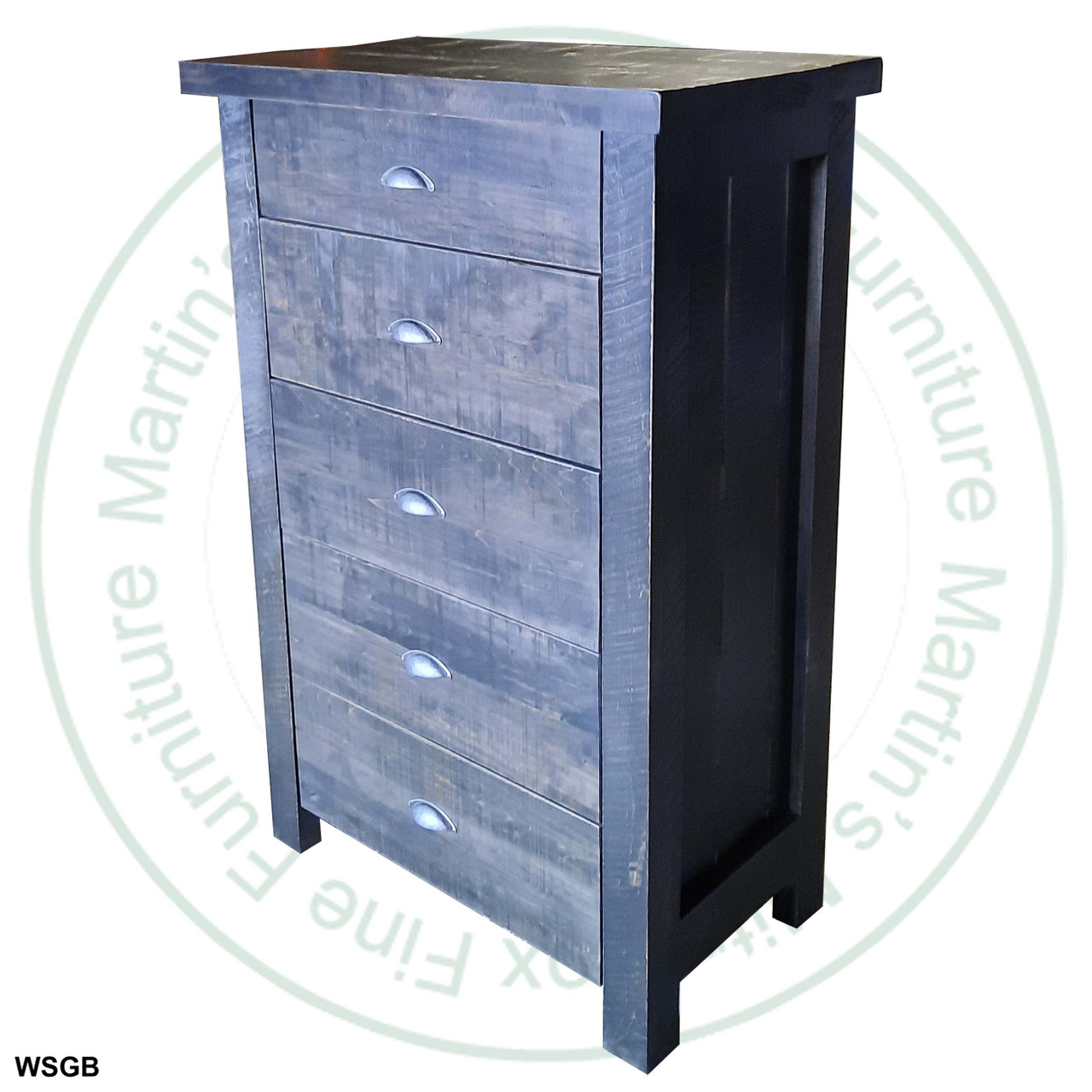 Wormy Maple Frontier Chest Of Drawers 39''W x 52''H x 18.5''D