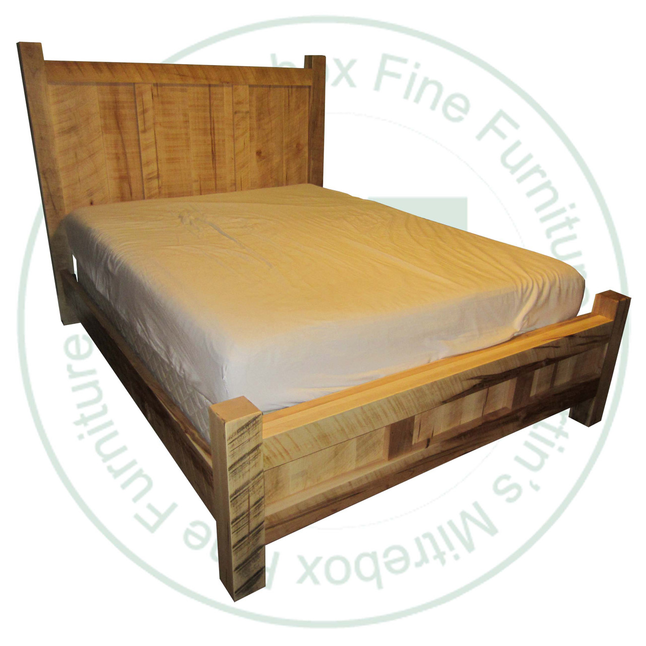 Wormy Maple Frontier Single Panel Bed Headboard 56'' Footboard 22''