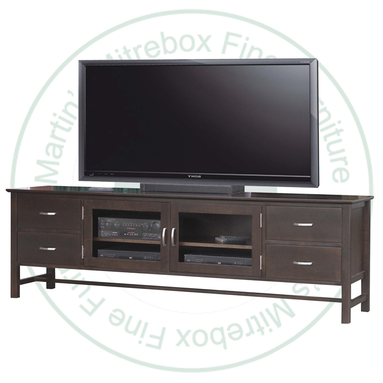 Wormy Maple Brooklyn HDTV Base Entertainment Cabinet 19.5'' Deep x 85'' Wide x 27'' High