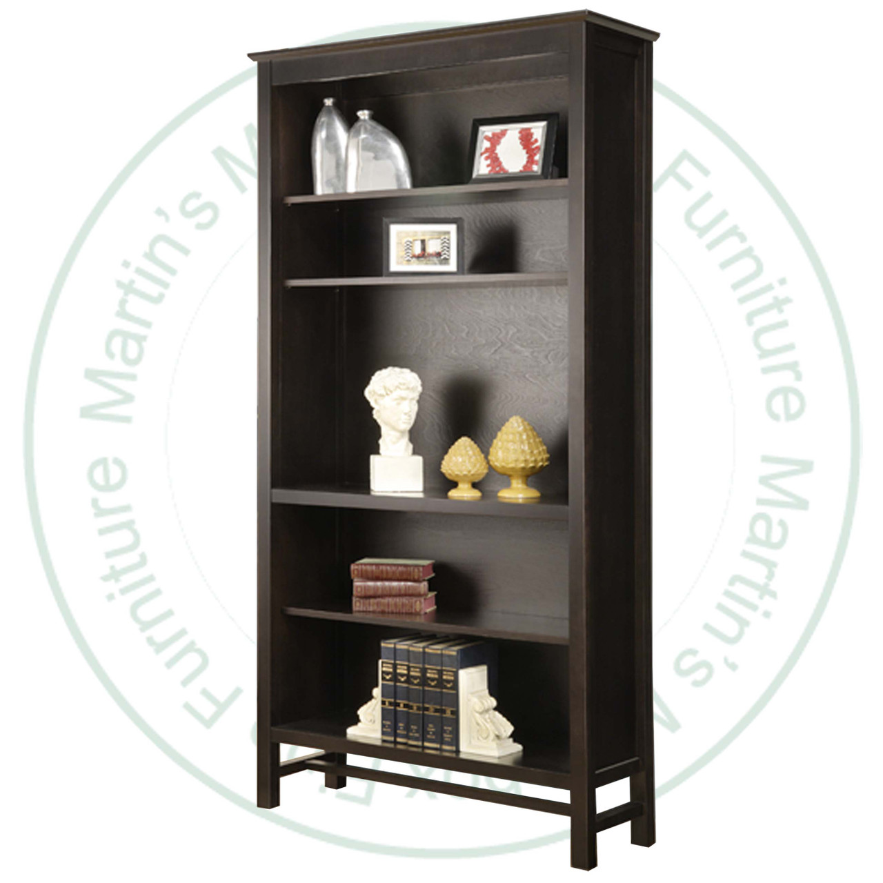 Wormy Maple Brooklyn Bookcase 14'' Deep x 41'' Wide x 80'' High With 3 Adjustable Shelves