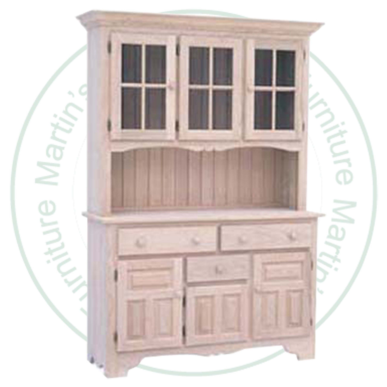 Maple Chambord Hutch And Buffet 52''W x 77''H x 18''D