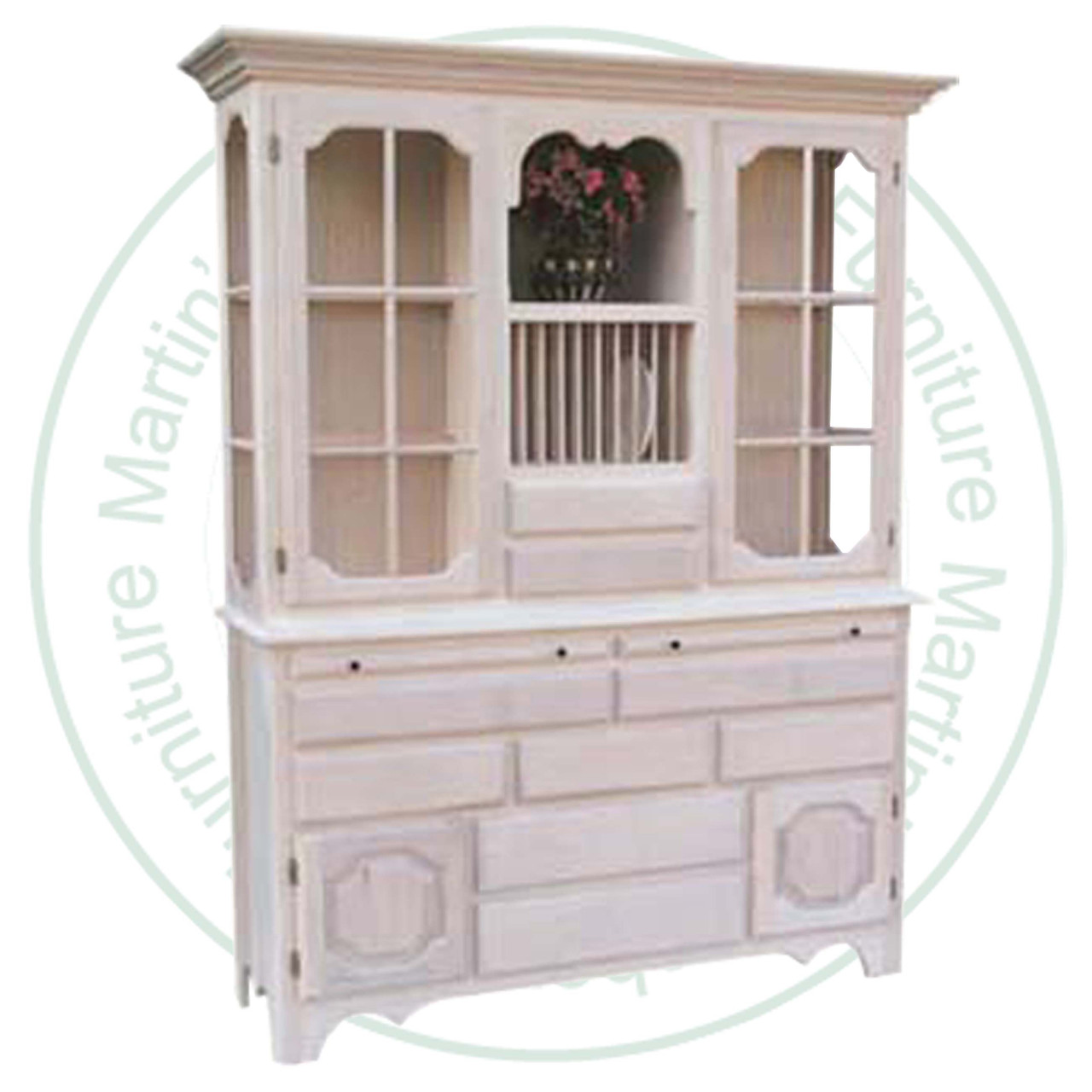 Maple Angel Cake Hutch And Buffet 62''W x 81''H x 18''D