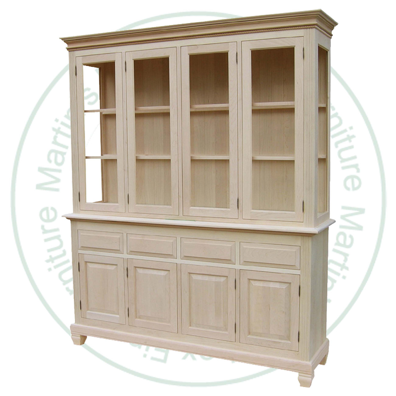 Maple Florentine Hutch And Buffet 72''W x 83''H x 18''D