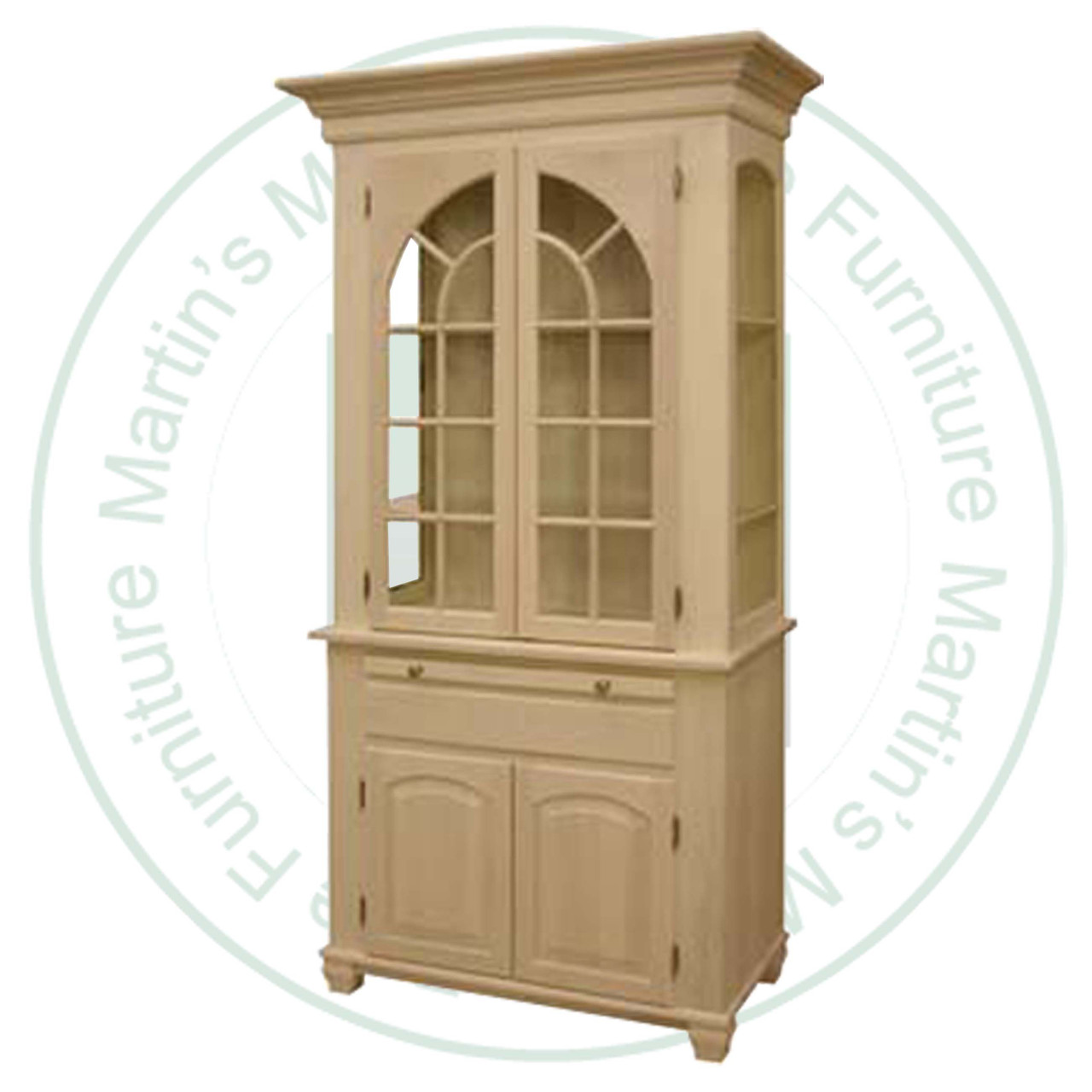 Maple Notre Dame Hutch And Buffet 48''W x 85''H x 18''D