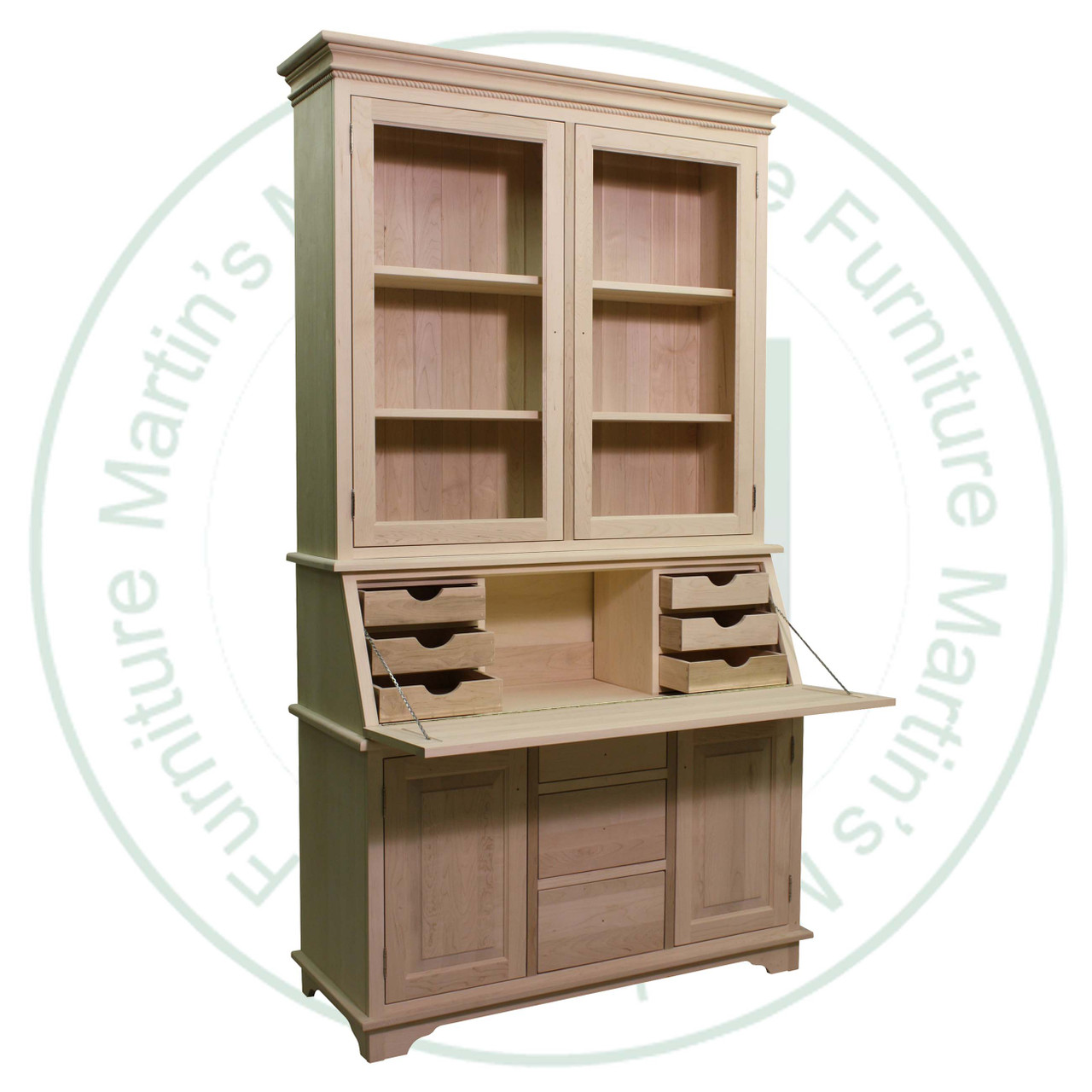 Maple Desk With Hutch 50''W x 90''H x 20''D