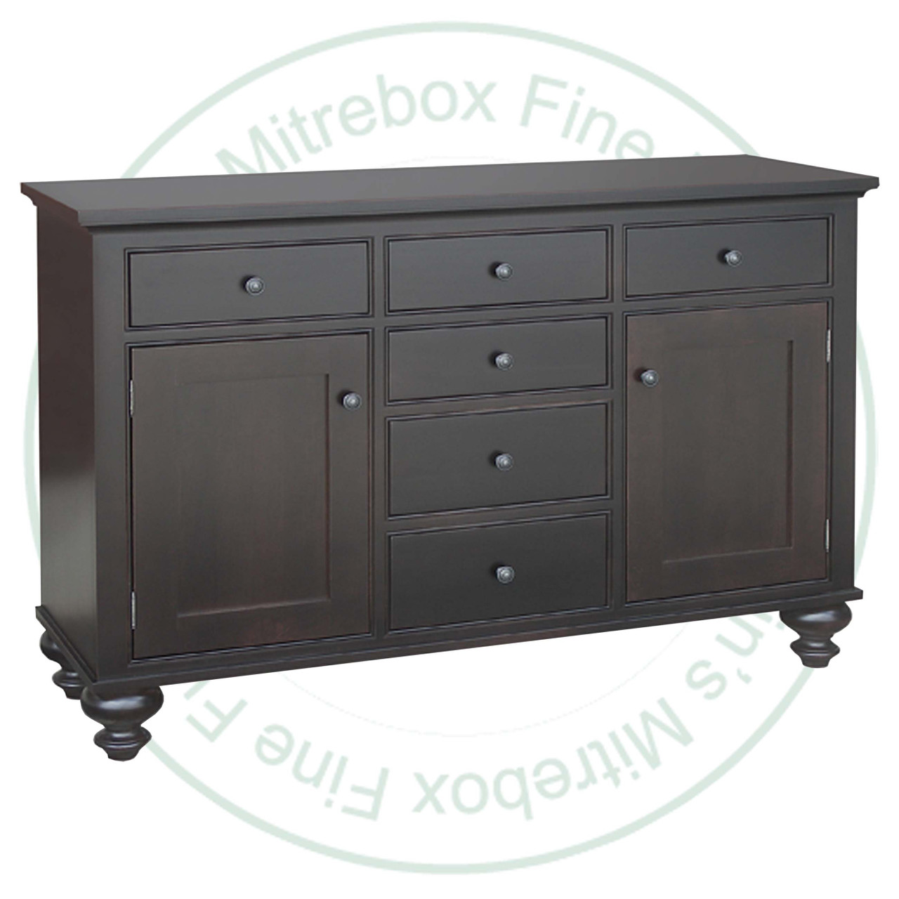 Maple Georgetown Sideboard 19.5'' Deep x 61.5'' Wide x 42'' High With 2 Wood Doors And 6 Drawers