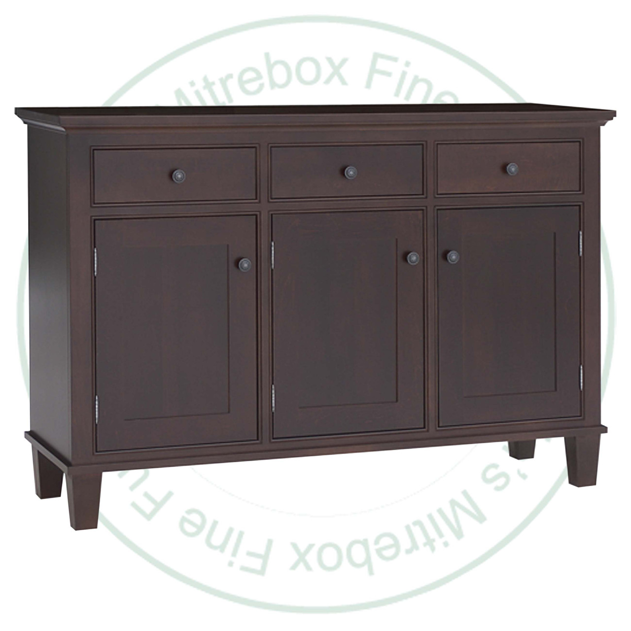 Maple Georgetown Sideboard 19.5'' Deep x 61.5'' Wide x 42'' High With 3 Wood Doors And 3 Drawers