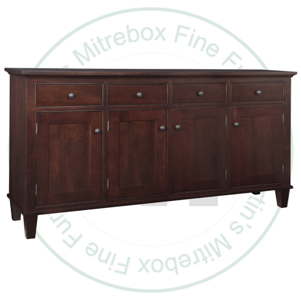 Maple Georgetown Sideboard 19.5'' Deep x 80'' Wide x 42'' High With 4 Wood Doors And 4 Drawers