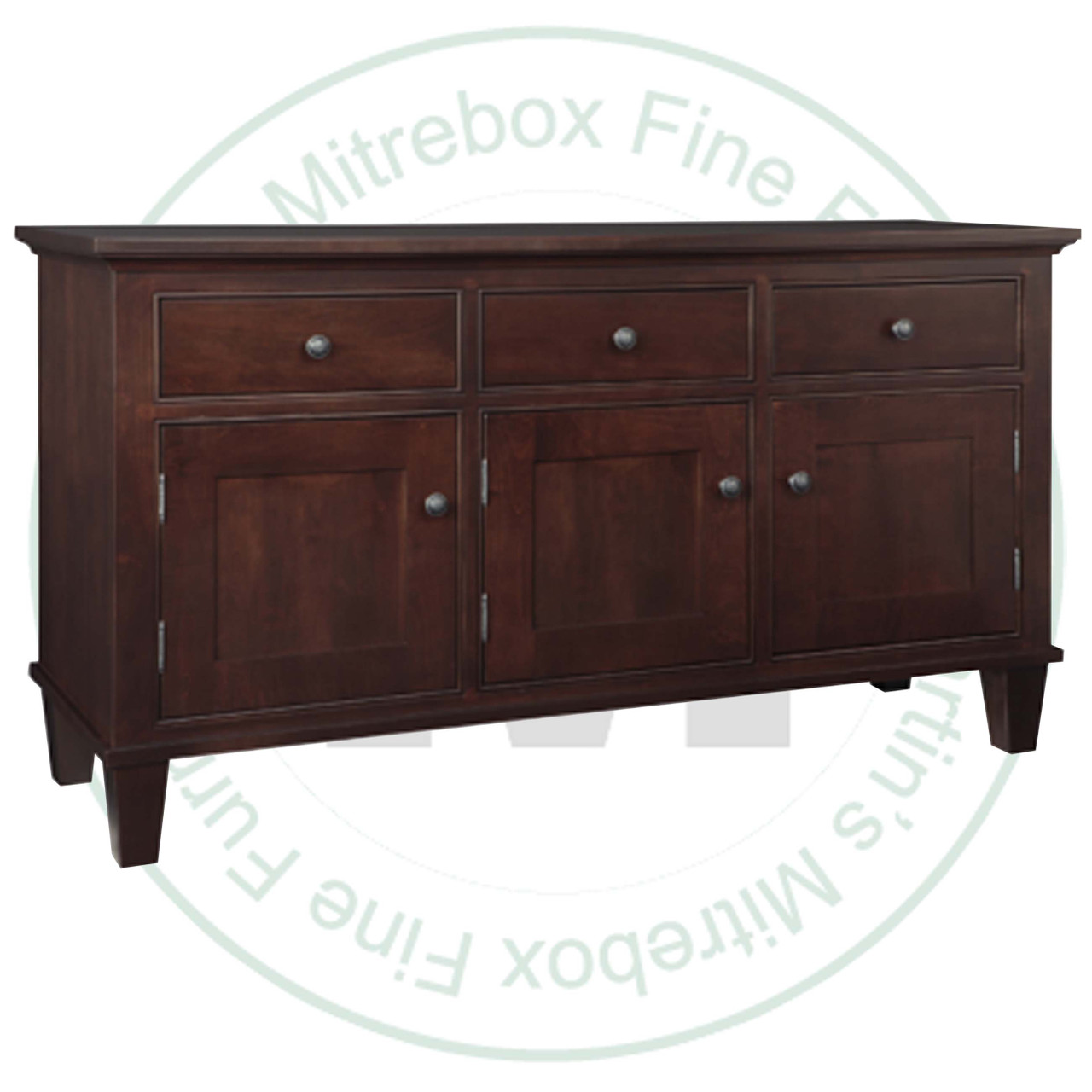 Maple Georgetown Sideboard 19.5'' Deep x 61.5'' Wide x 35.5'' High With 2 Wood Doors And 2 Drawers