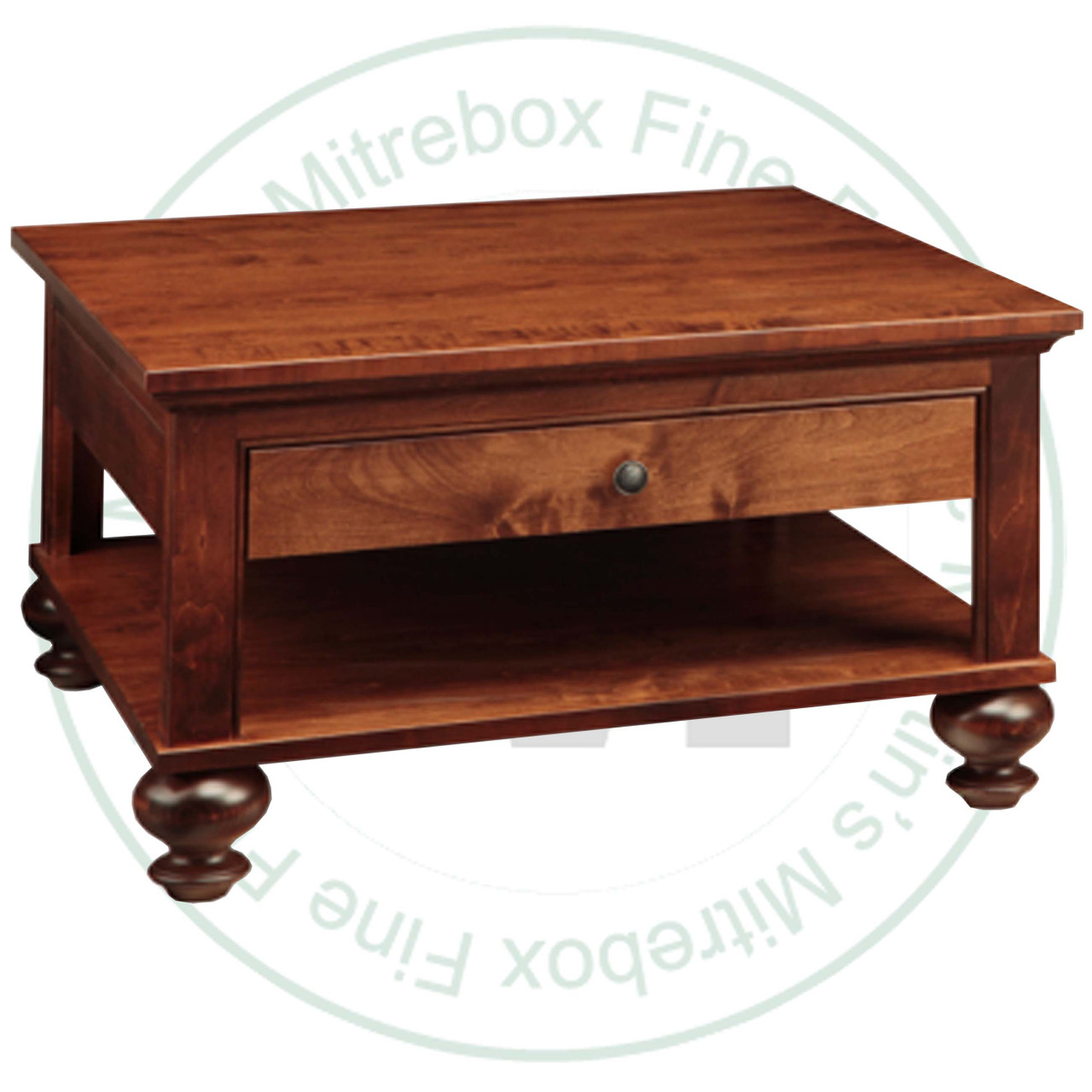 Maple Georgetown Coffee Table 35'' Deep x 35'' Wide x 20'' High With 1 Drawer