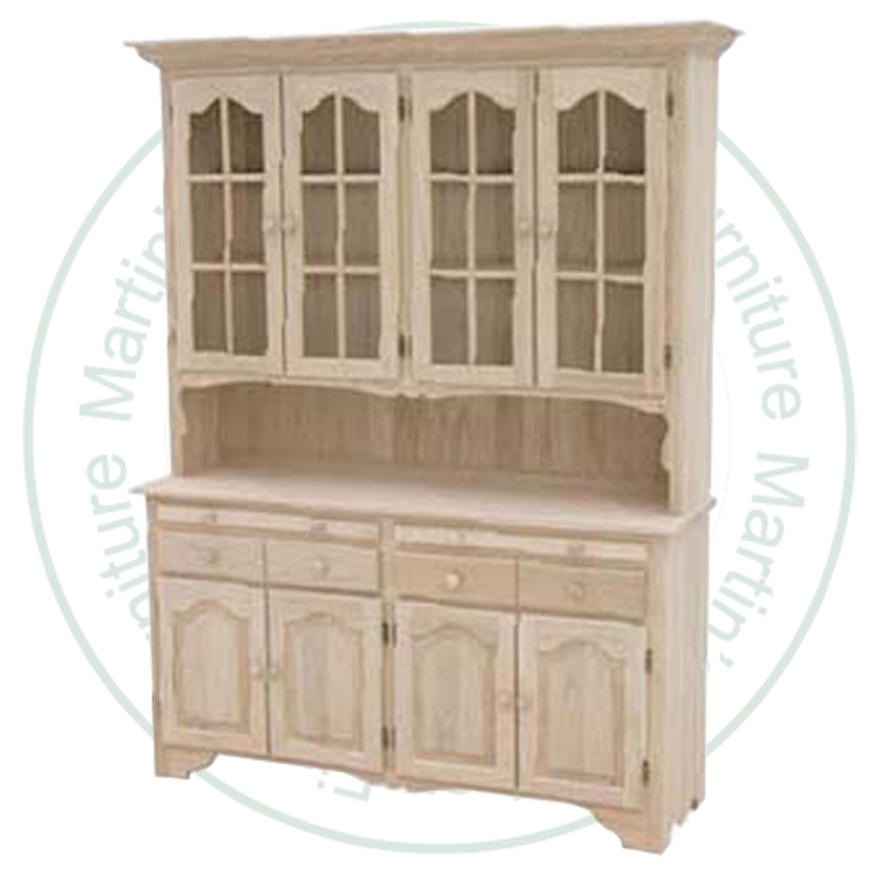 Pine Angel Cake Hutch And Buffet 62''W x 84''H x 18''D