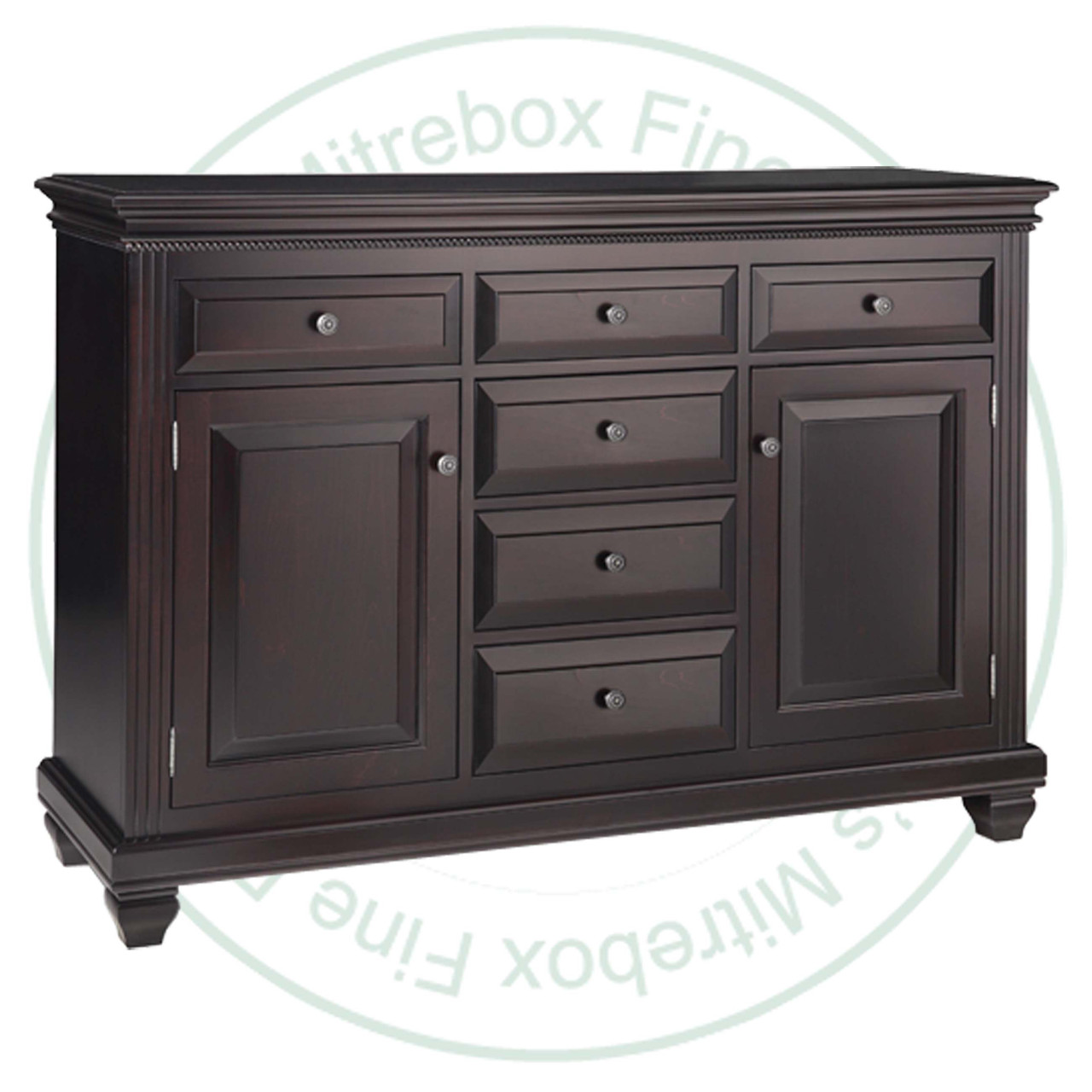 Pine Florentino Sideboard With 2 Wood Doors And 6 Drawers