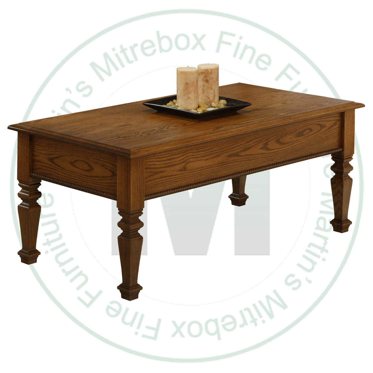 Pine Florentino Coffee Table 24''D x 48''W x 20''H With 2 Drawers