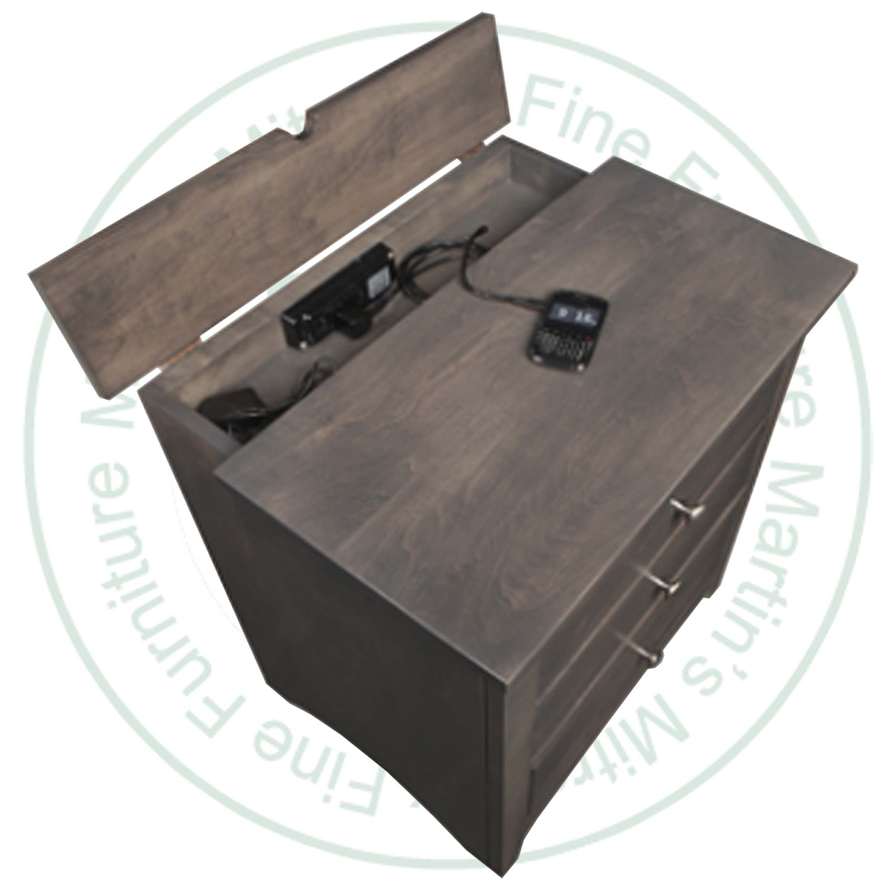 Pine Georgetown Power Management Nightstand With 1 Door And 1 Drawer