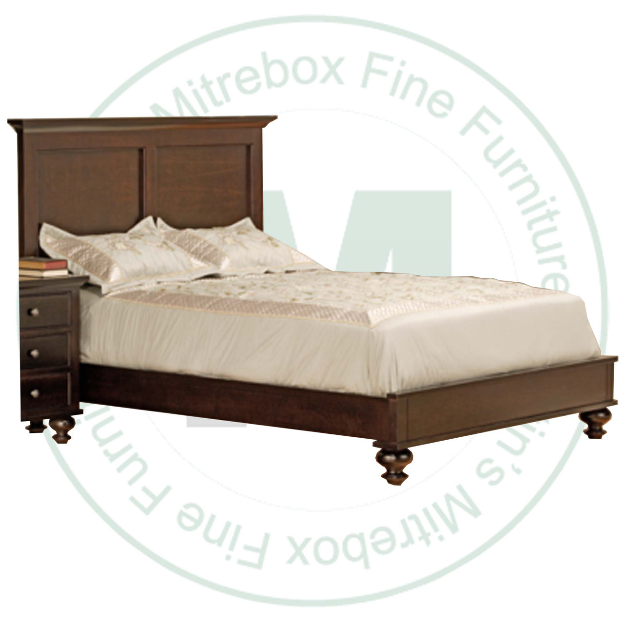 Pine Georgetown King Bed With Low Footboard