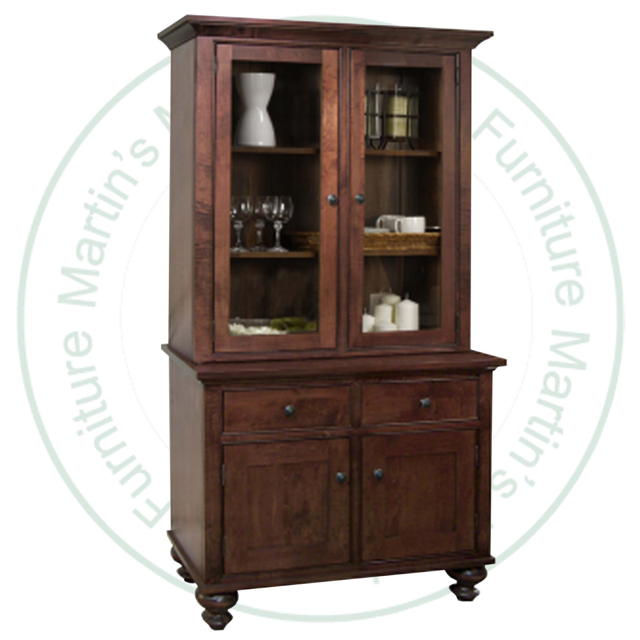 Pine Georgetown Hutch And Buffet 19.5'' Deep x 44.5'' Wide x 82'' High With 2 Drawers And 4 Doors